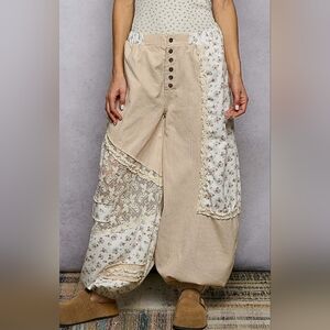 #1256 POL Soft Harvest Patchwork Boho Pants